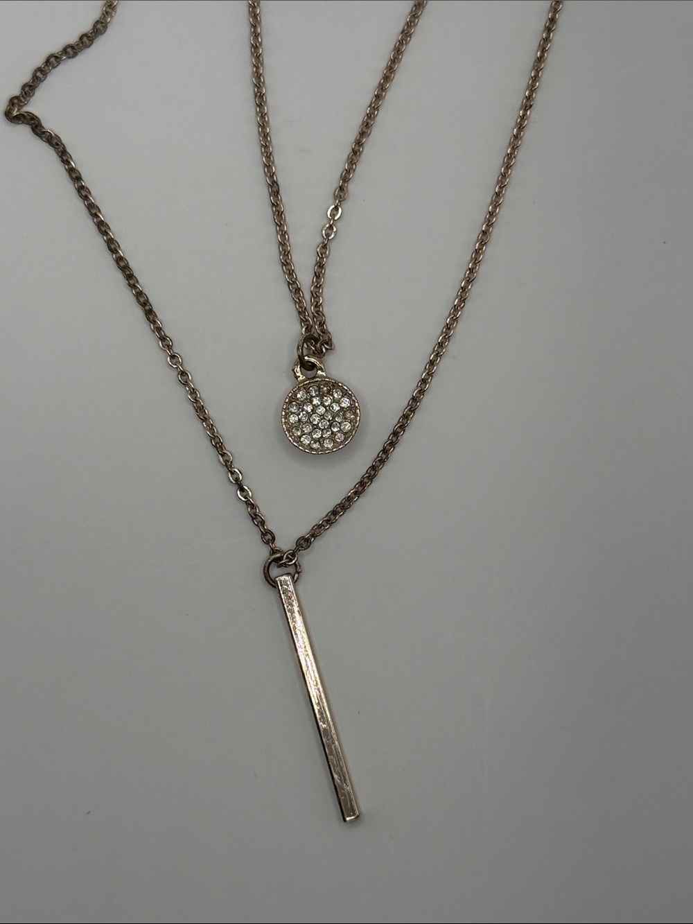 Elegant Rose Gold Plated Layered Necklace